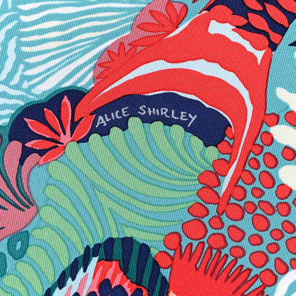 Hermes Silk Under The Waves Scarf 90 Vert Corail Aqua 4 of 7