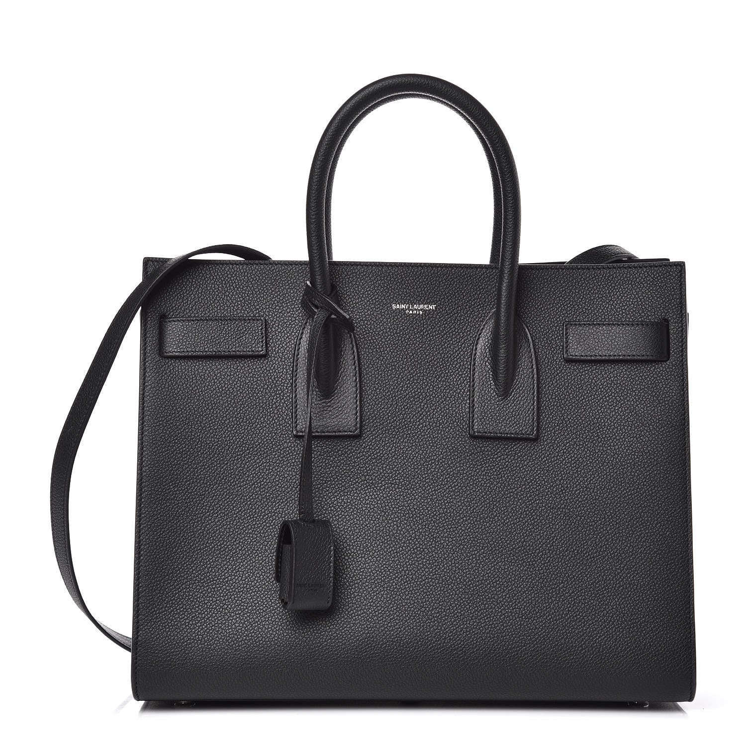Saint Laurent Grained Calfskin Small Sac De Jour Black 1 of 10