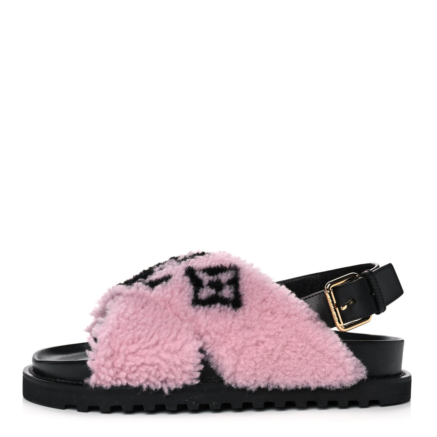 Louis Vuitton Shearling Paseo Sandals 38 Pink 1 of 8