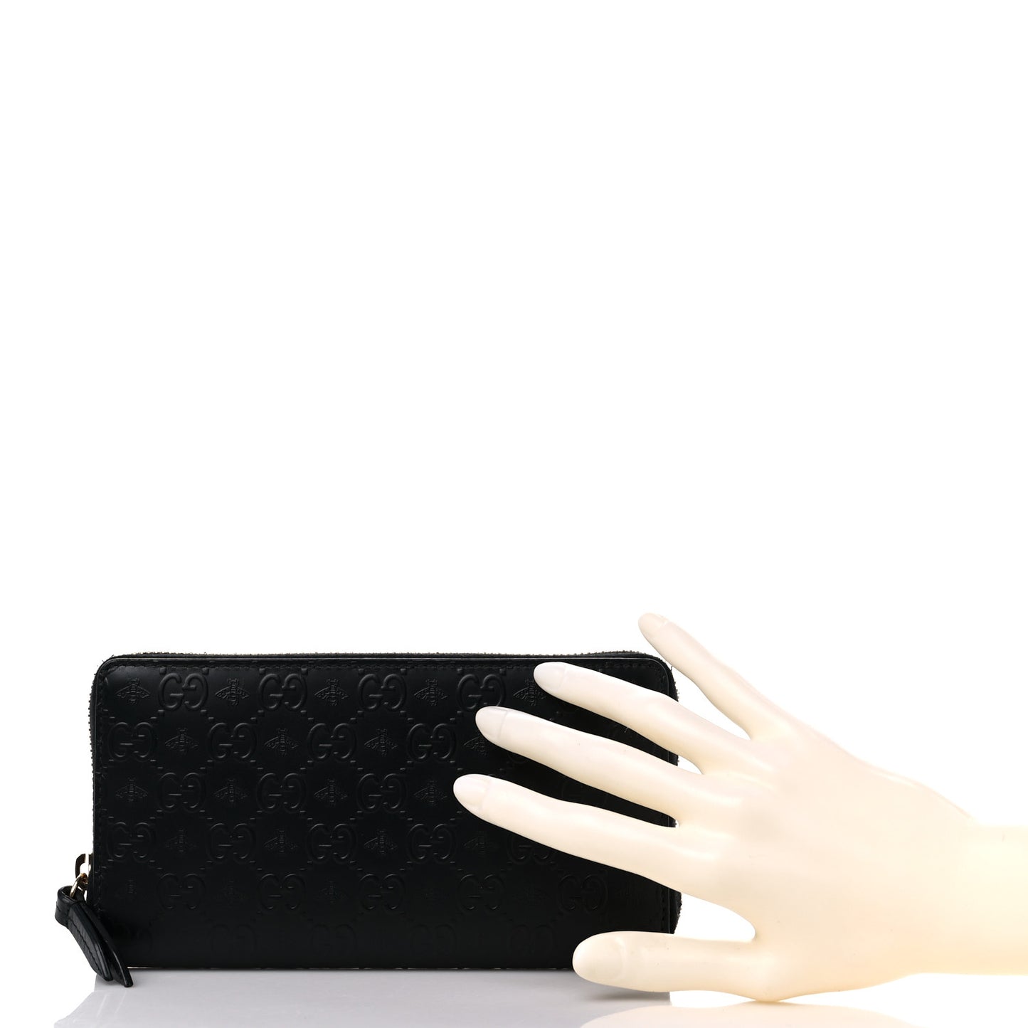 Guccissima Signature Microguccissima Bree Zip Around Wallet Black