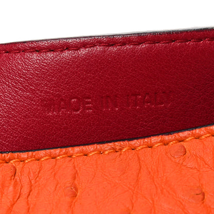 Christian Dior Ostrich Medium Diorissimo Tote Orange Fuchsia 7 of 10