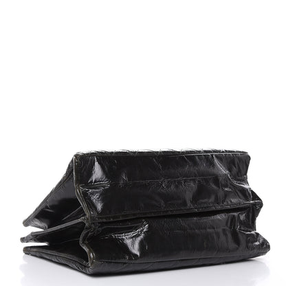 Chanel Aged Glazed Nylon Quilted Shopping Tote Dark Grey 3 of 23