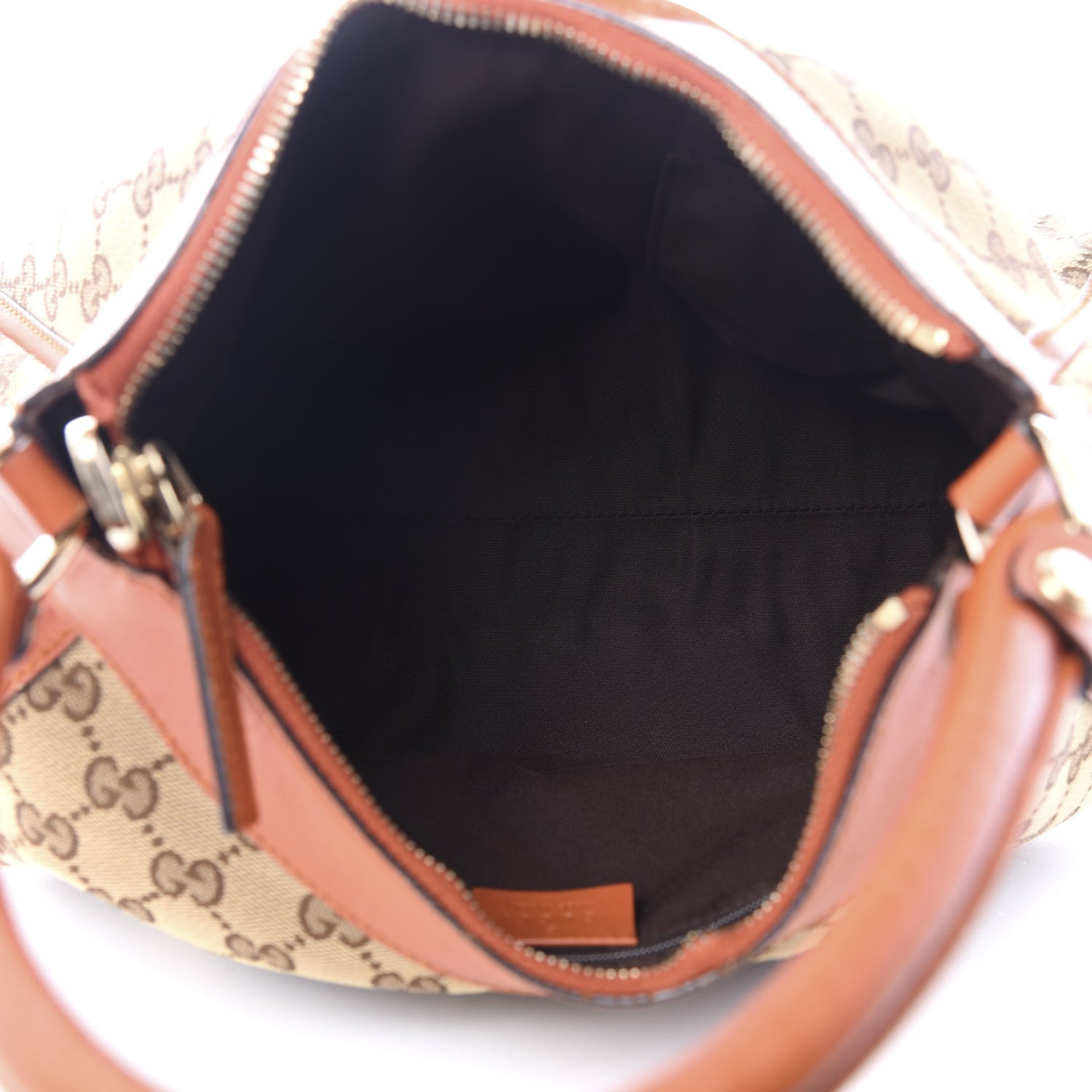 Gucci Monogram Medium D Gold Ring Hobo Orange 4 of 8