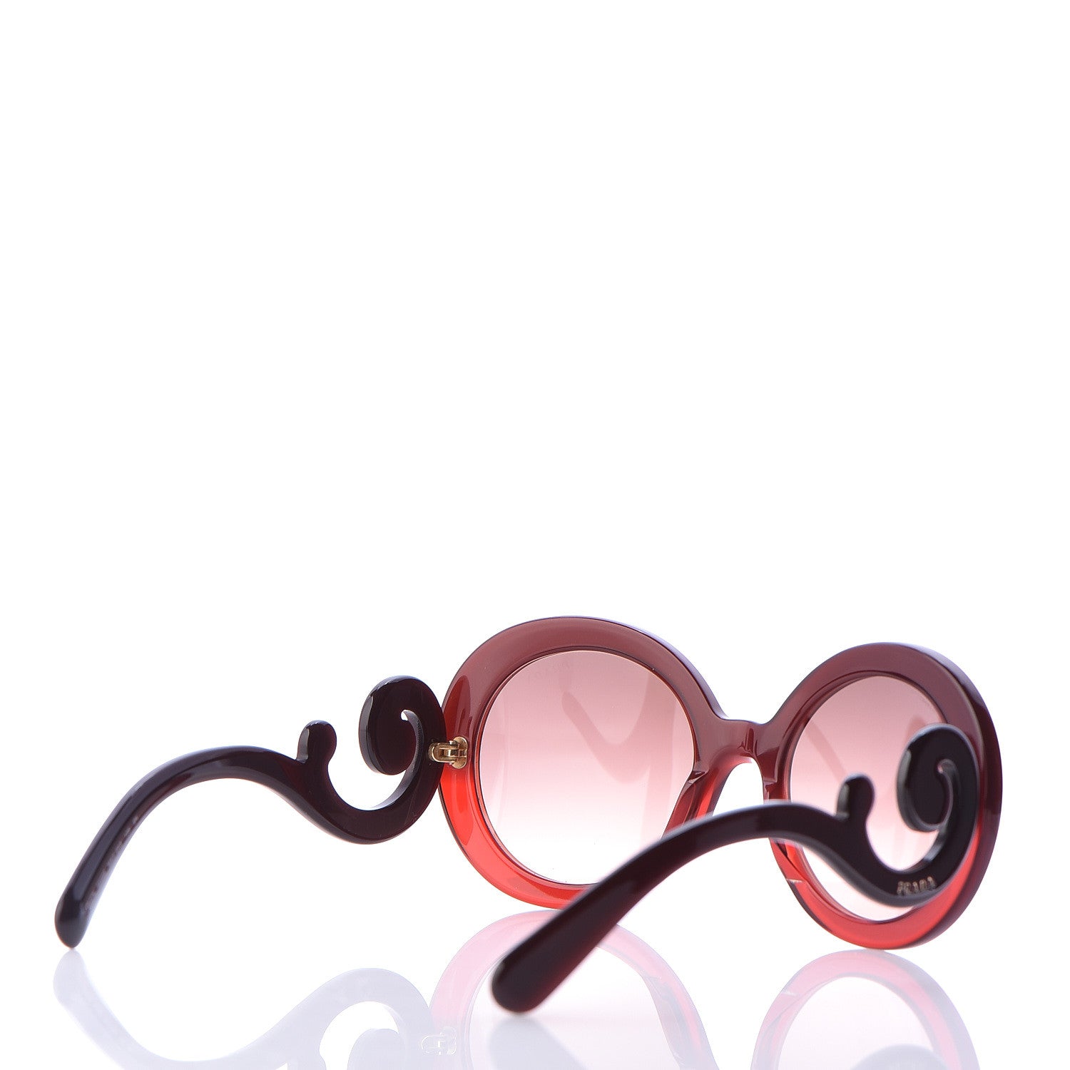 Prada Baroque Sunglasses SPR27N Red 4 of 7