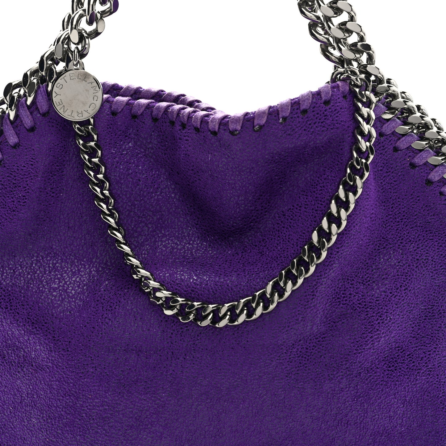 Shaggy Deer Mini Falabella Fold Over Tote Bright Purple