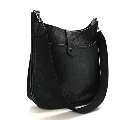 Hermes Taurillon Clemence Evelyne II GM Black 3 of 9