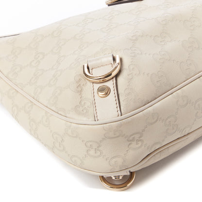 Gucci Guccissima Medium Abbey D Ring Hobo Off White 6 of 8