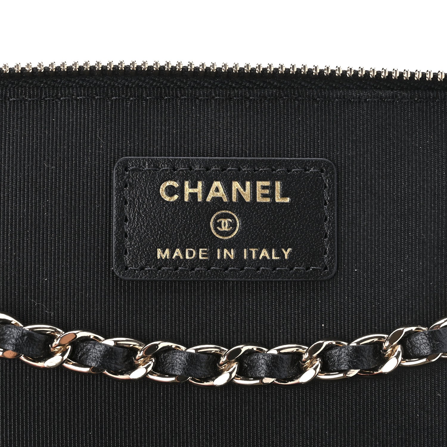 Chanel Lambskin Camellia Embossed Small Vanity Case With Chain Black 5 of 9
