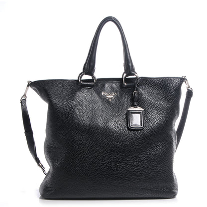 Prada Vitello Daino Tote Nero Black 1 of 11