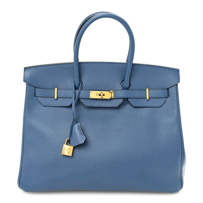 Hermes Epsom Birkin 35 Bleu Agate 1 of 10