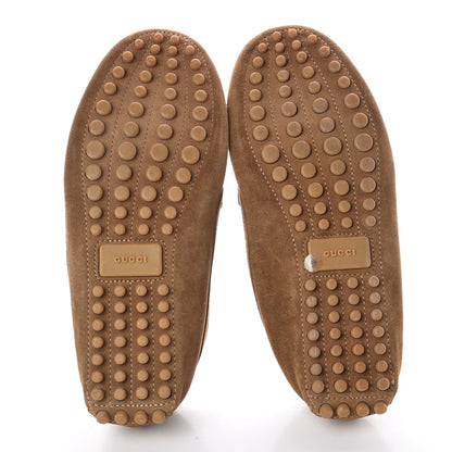 Gucci Suede Womens Horsebit Driver Loafer 39 Brown 7 of 9