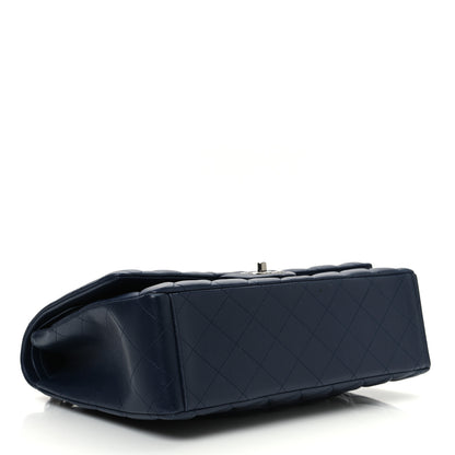 Chanel Lambskin Quilted Maxi Double Flap Dark Blue 4 of 11
