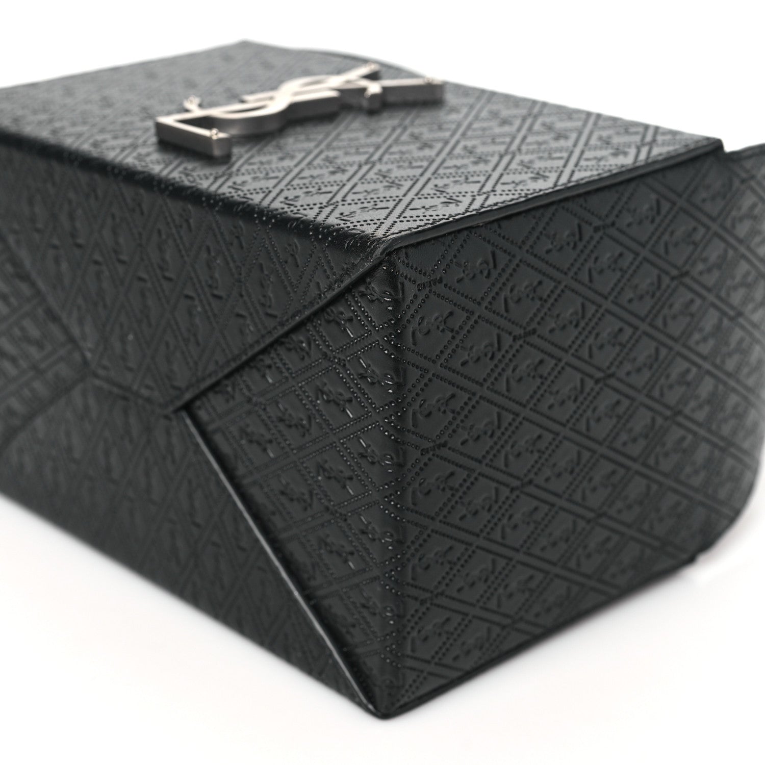 Saint Laurent Calfskin Monogram Take Away Box Black 10 of 10