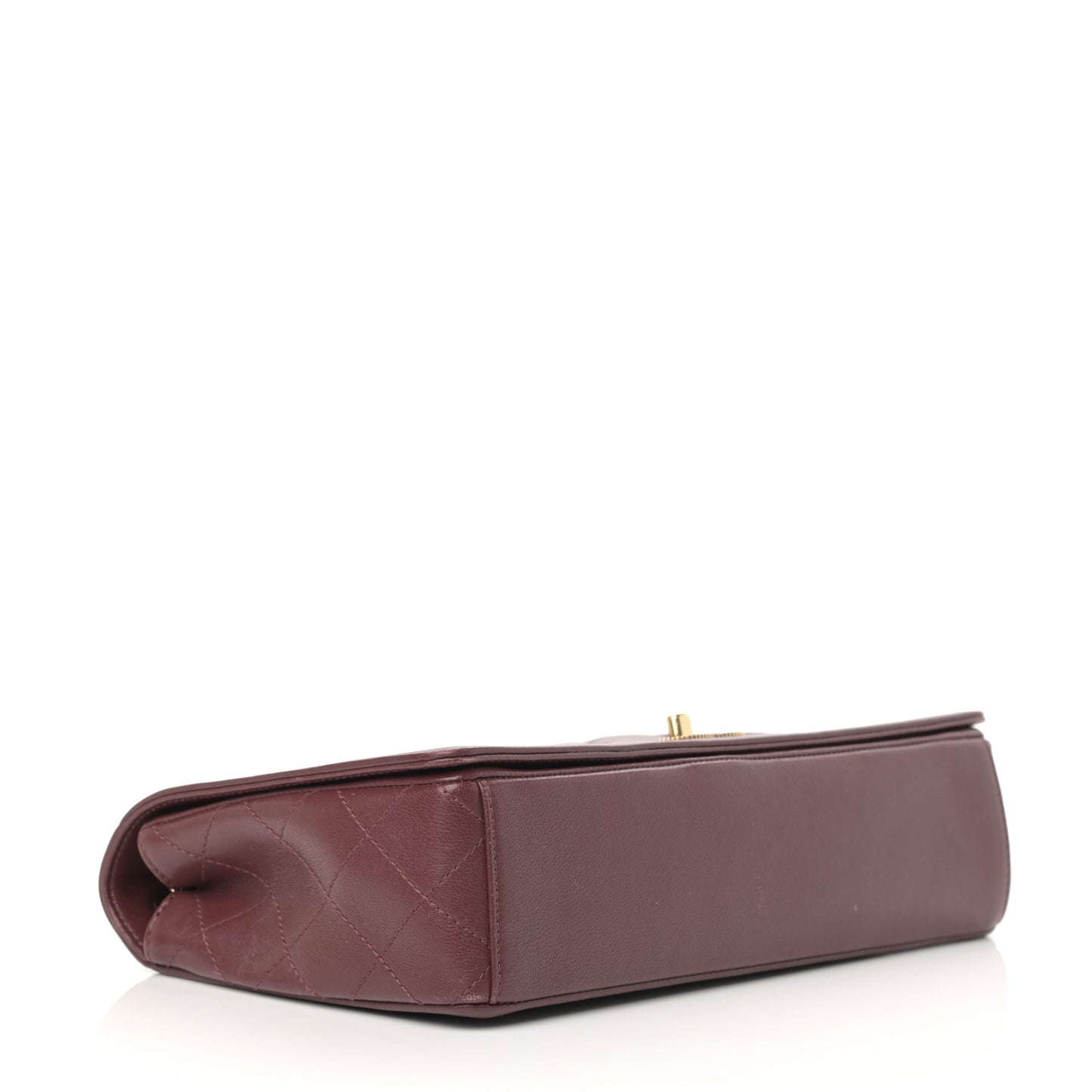 Sheepskin Quilted Vintage Mademoiselle Flap Dark Red
