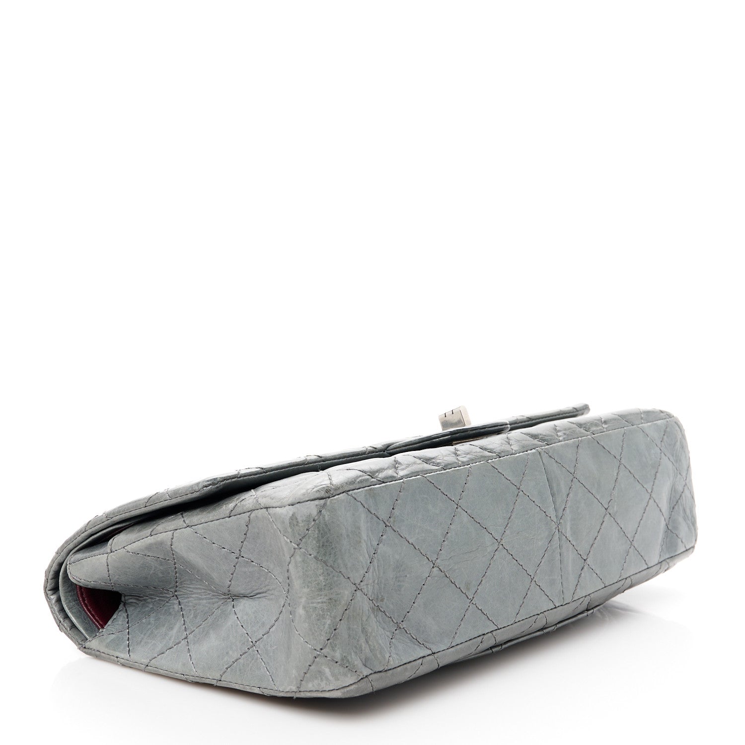 Chanel Aged Calfskin Quilted 50th Anniversary 2.55 Reissue Flap 226 Grey 4 of 11