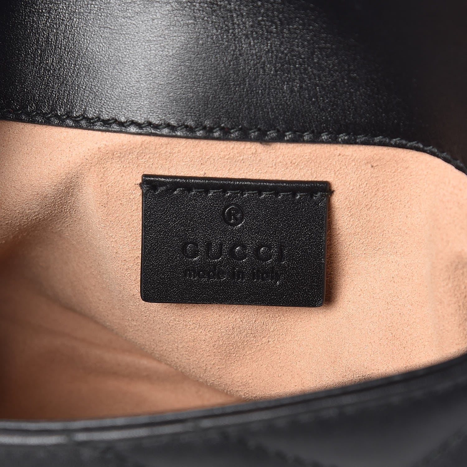 Gucci Calfskin Matelasse Super Mini GG Marmont Shoulder Bag Black 6 of 10