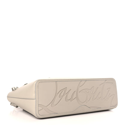 Christian Louboutin Calfskin Spikes Small East West Cabata Tote Light Grey 5 of 10