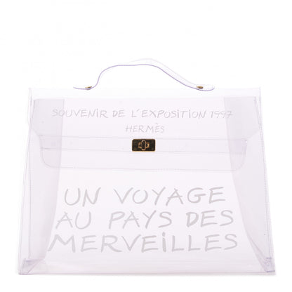 Hermes Vinyl Souvenir De L'Exposition Kelly Transparent 1 of 7