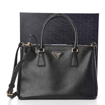 Prada Saffiano Small Galleria Double Zip Tote Black 14 of 14