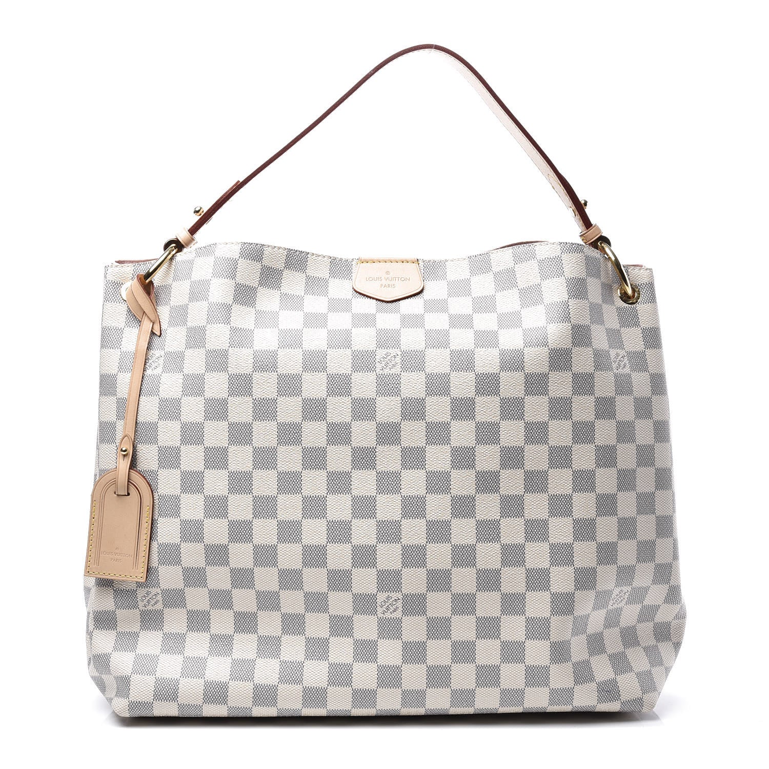 Louis Vuitton Damier Azur Graceful MM Rose Ballerine 1 of 11