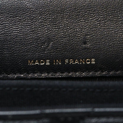 Chanel Lambskin Quilted Chain Top Handle Clutch With Chain Black 7 of 12