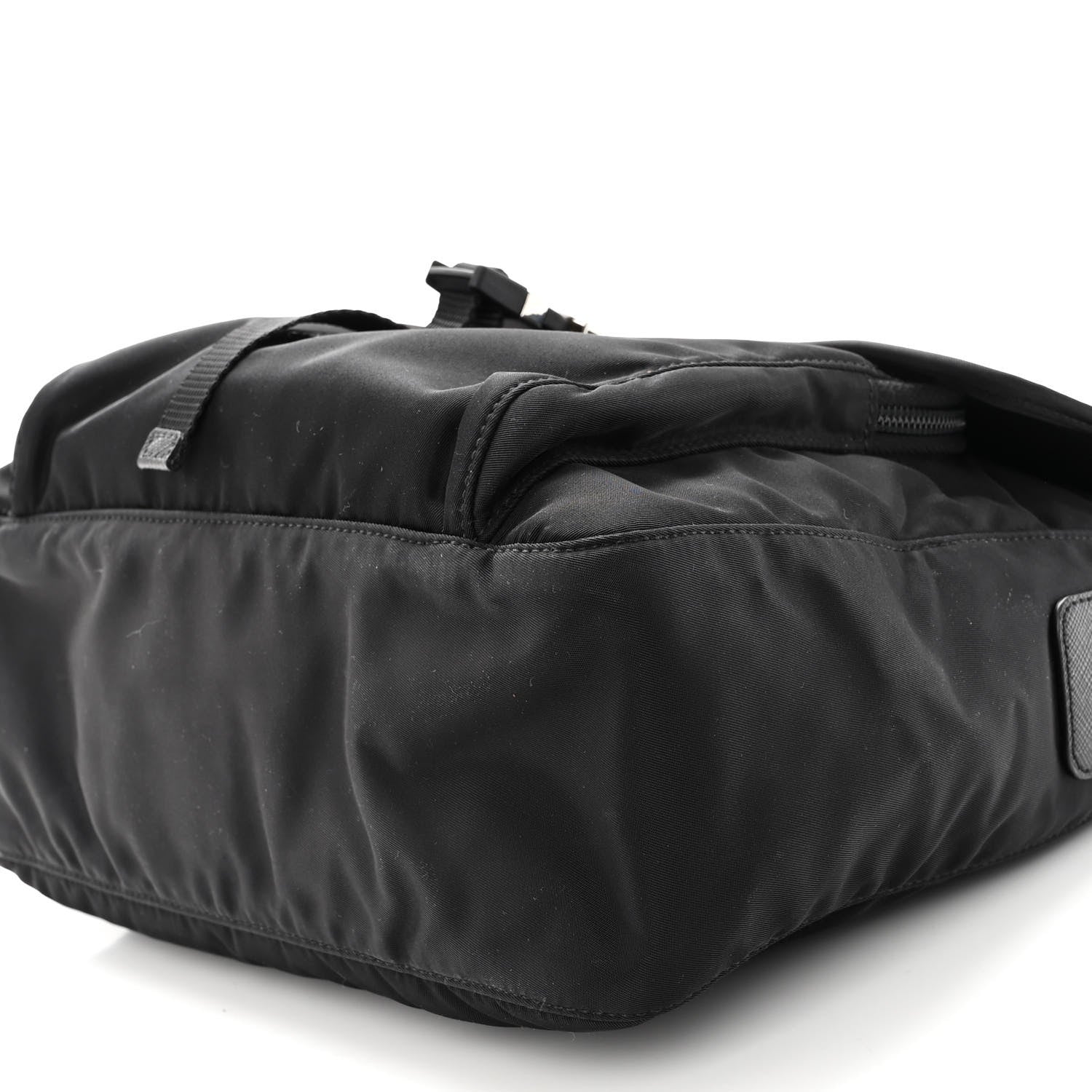 Prada Tessuto Nylon Saffiano Small Vela Messenger Black 11 of 11