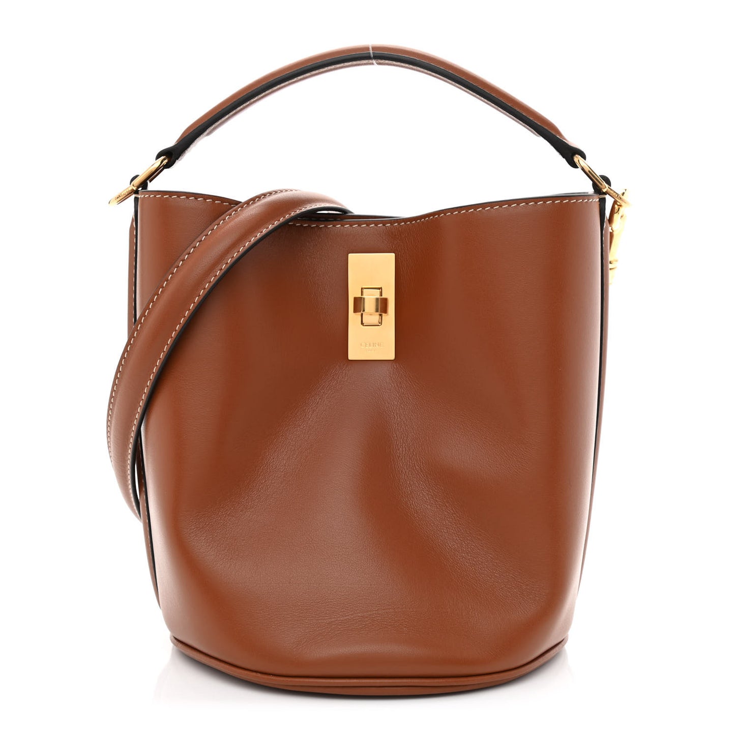 Smooth Calfskin Bucket 16 Bag Tan