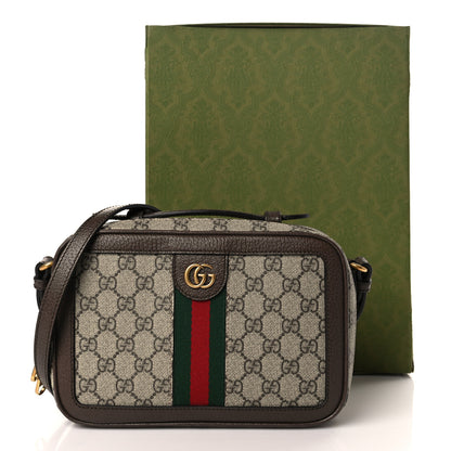 Gucci GG Supreme Monogram Web Small Ophidia Top Handle Shoulder Bag Brown 10 of 10