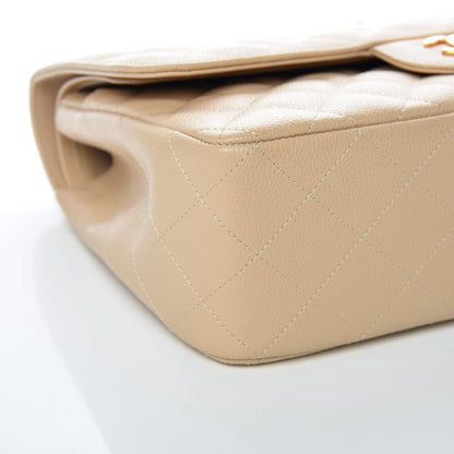 Chanel Caviar Quilted Jumbo Double Flap Beige Clair 8 of 9