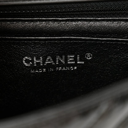 Chanel Patent Metallic Crumpled Calfskin Chevron Quilted Mini Rectangular Flap So Black 6 of 12