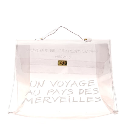 Hermes Vinyl Souvenir De L'Exposition Kelly Transparent 1 of 8