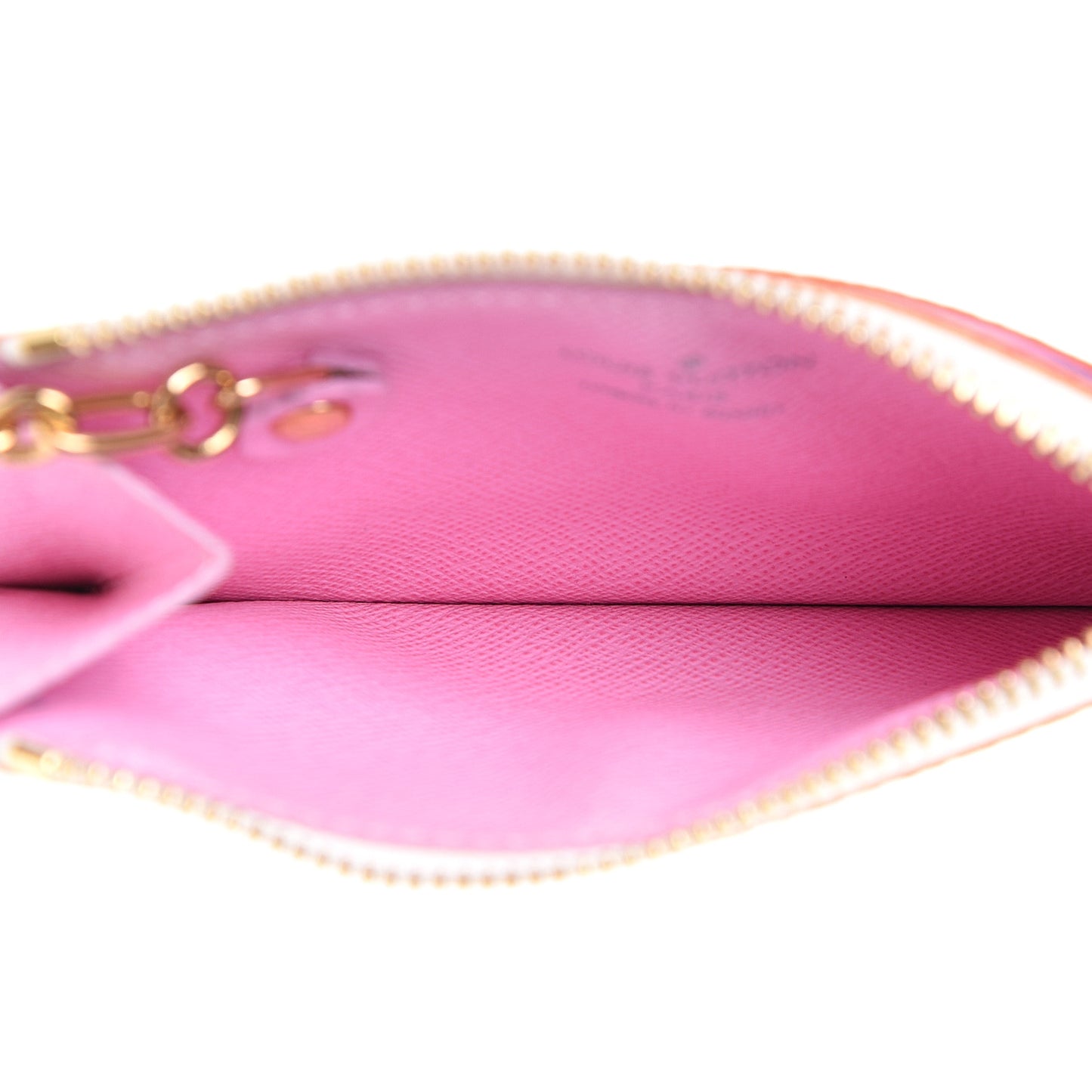 Monogram Multicolor Key Pouch White Litchi
