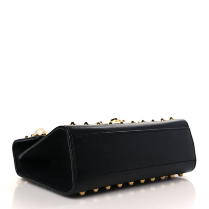 Gucci Calfskin Studded Small Padlock Shoulder Bag Black 4 of 9