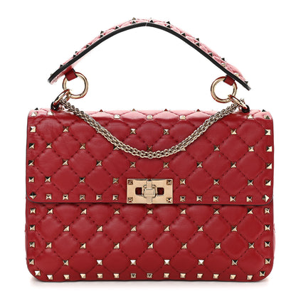 Valentino Garavani Nappa Medium Rockstud Spike Shoulder Bag Rosso Valentino 1 of 10
