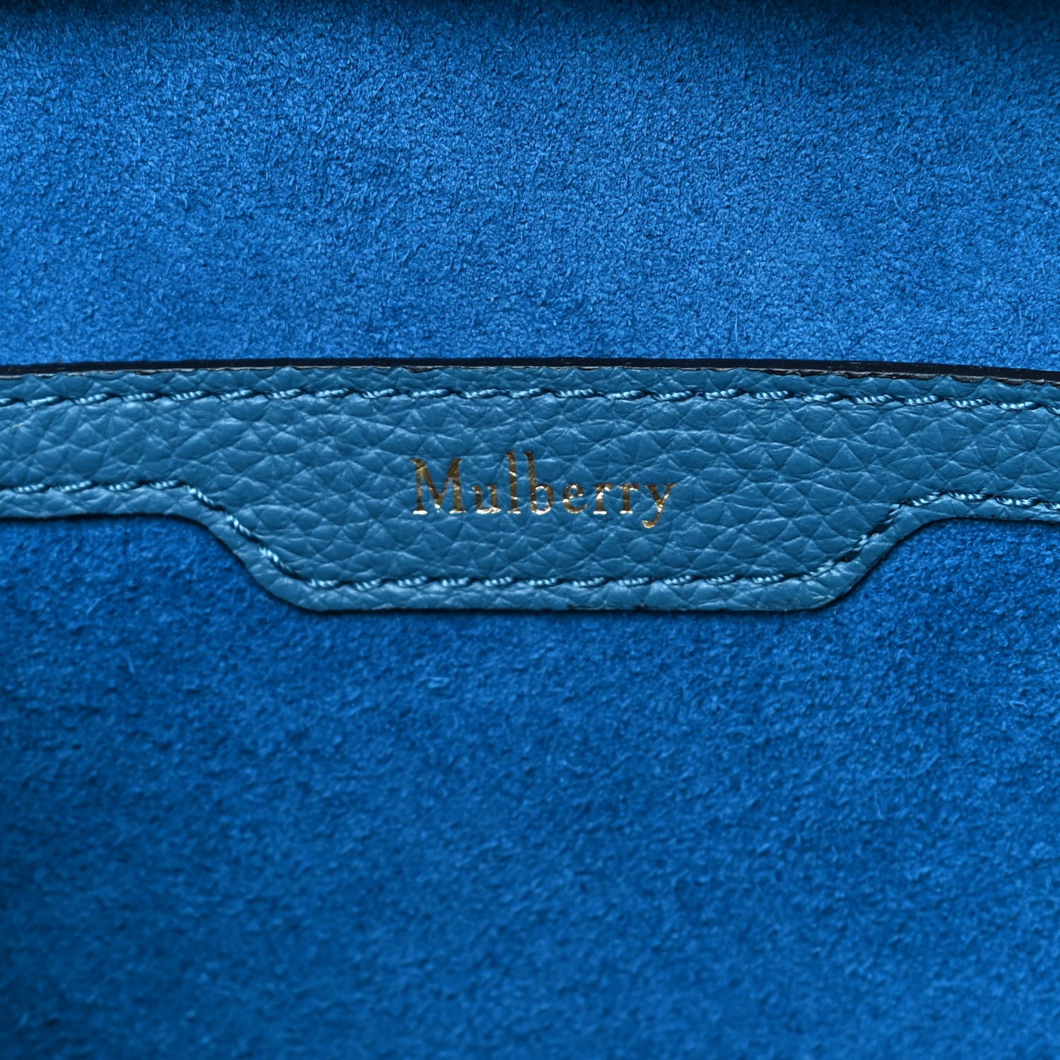 Mulberry Small Classic Grain Mini Zipped Bayswater Blue 7 of 14