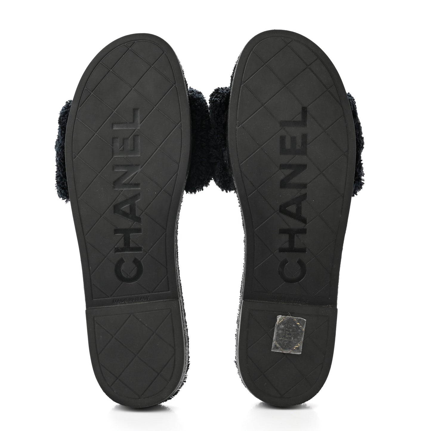 Terry CC Flat Mules Sandals 38 Black
