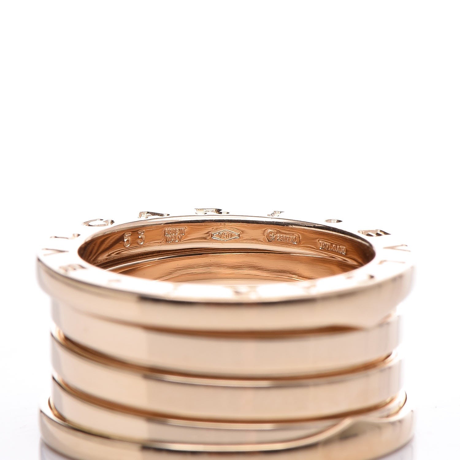Bulgari 18K Yellow Gold B.Zero1 Four-Band Ring 53 6.25 5 of 6