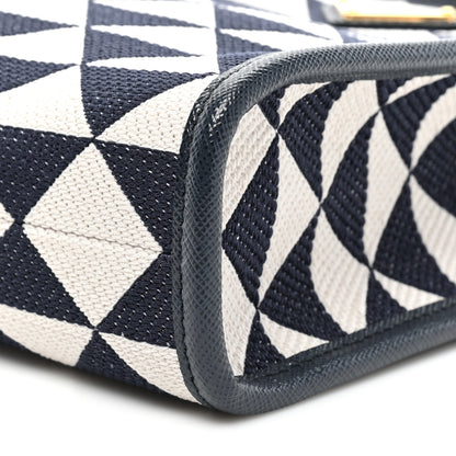 Prada Jacquard Saffiano Triangolo Symbole Embroidered Micro Tote Baltico Talco 7 of 7