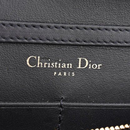 Christian Dior Metallic Patent Micro-Cannage Diorama Wallet on Chain Pouch Pink 6 of 12