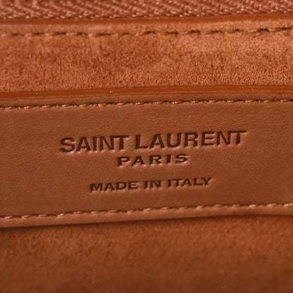 Saint Laurent Smooth Calfskin Canvas Le 5 A 7 Hobo Natural Beige Brick 6 of 9