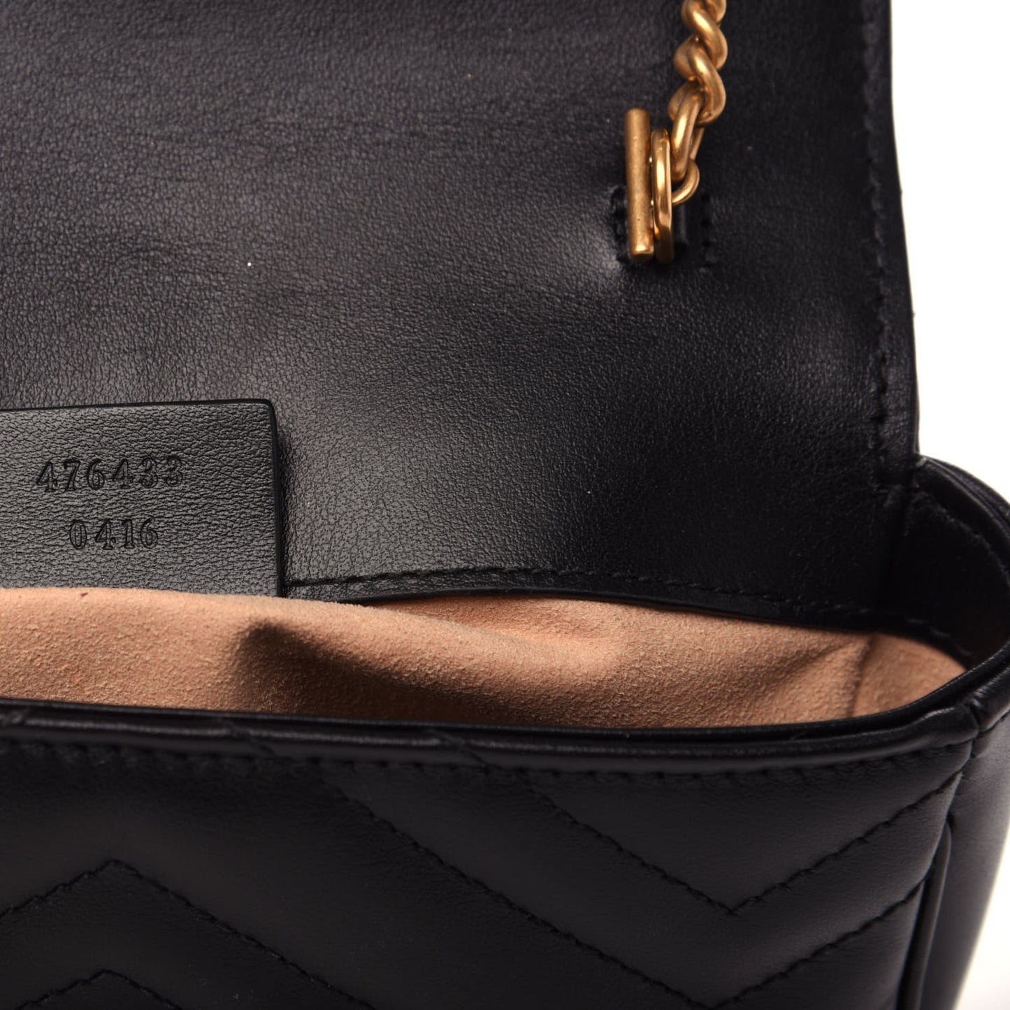 Calfskin Matelasse Super Mini GG Marmont Shoulder Bag Black