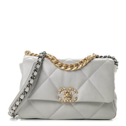 Chanel Lambskin Quilted Medium Chanel 19 Flap Grey 1 of 11