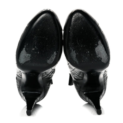 Chanel Lambskin Quilted CC Booties 40 Black 5 of 8