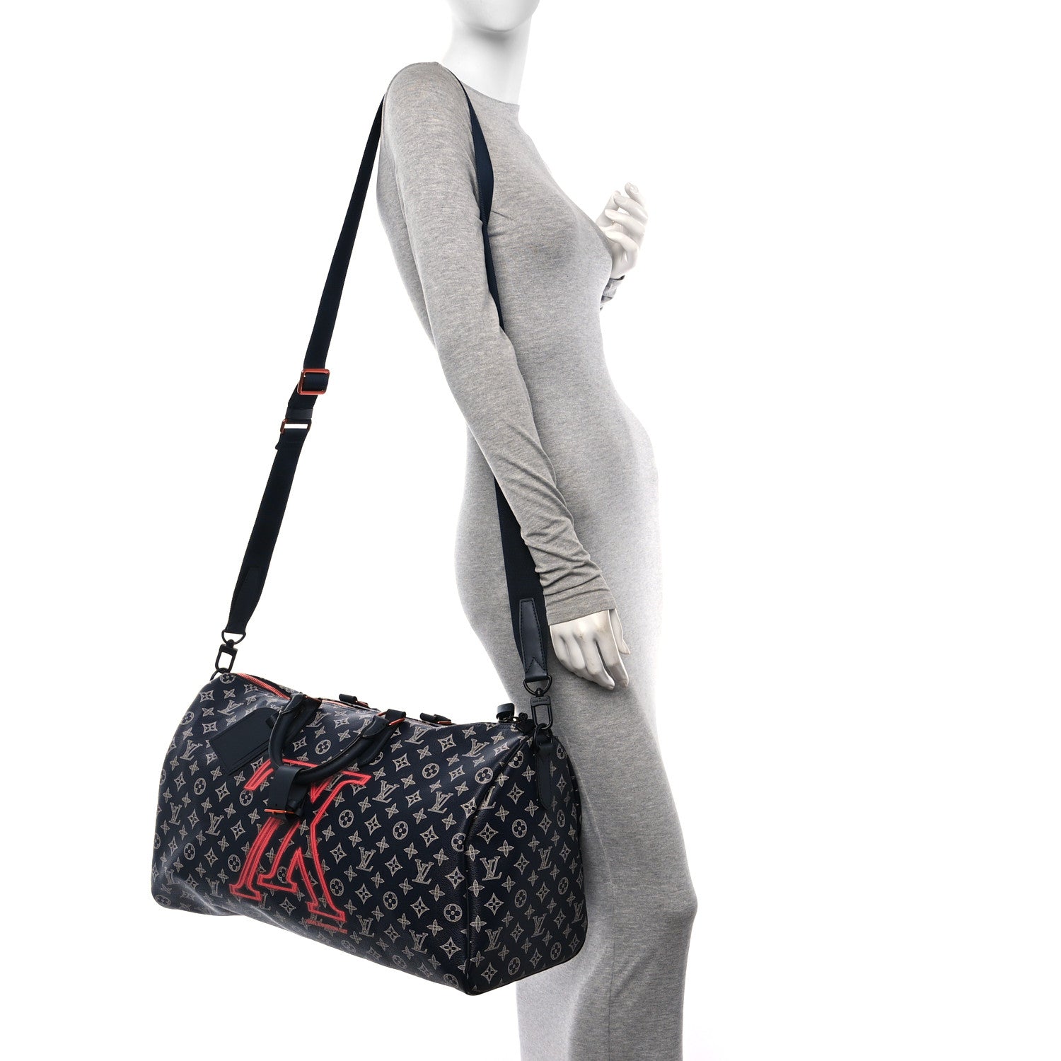 Louis Vuitton Monogram Upside Down Keepall Bandouliere 50 Ink 2 of 11