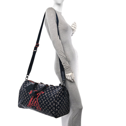 Louis Vuitton Monogram Upside Down Keepall Bandouliere 50 Ink 2 of 11