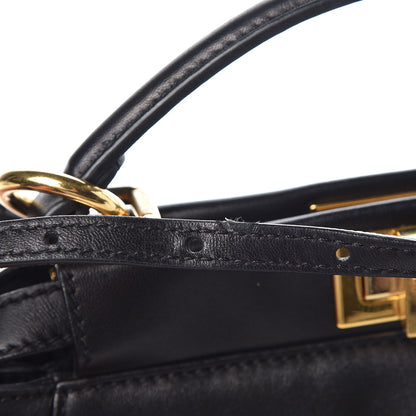 Fendi Nappa Mini Peekaboo Iconic Satchel Black 9 of 9