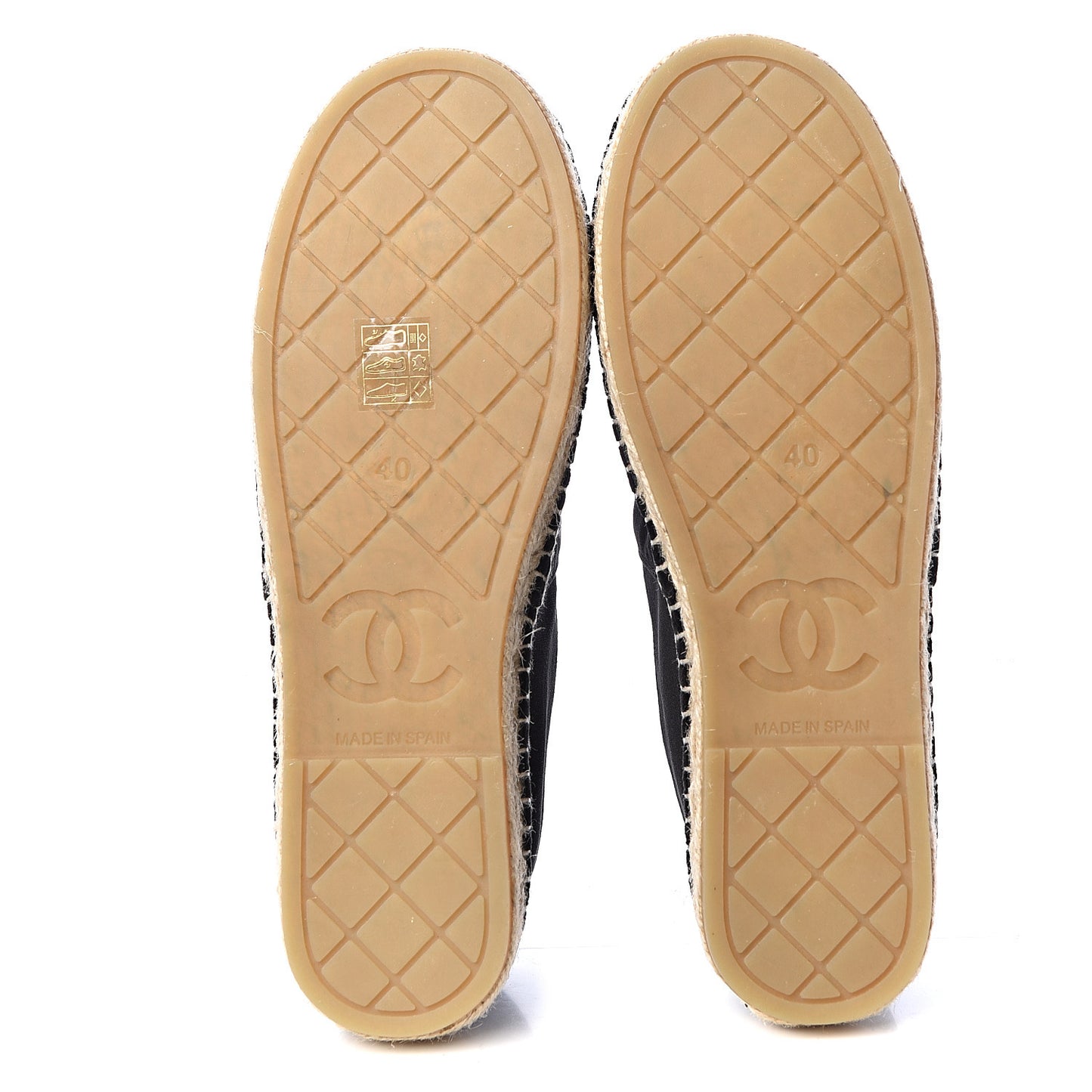 Velvet Logo Espadrilles 40 Black
