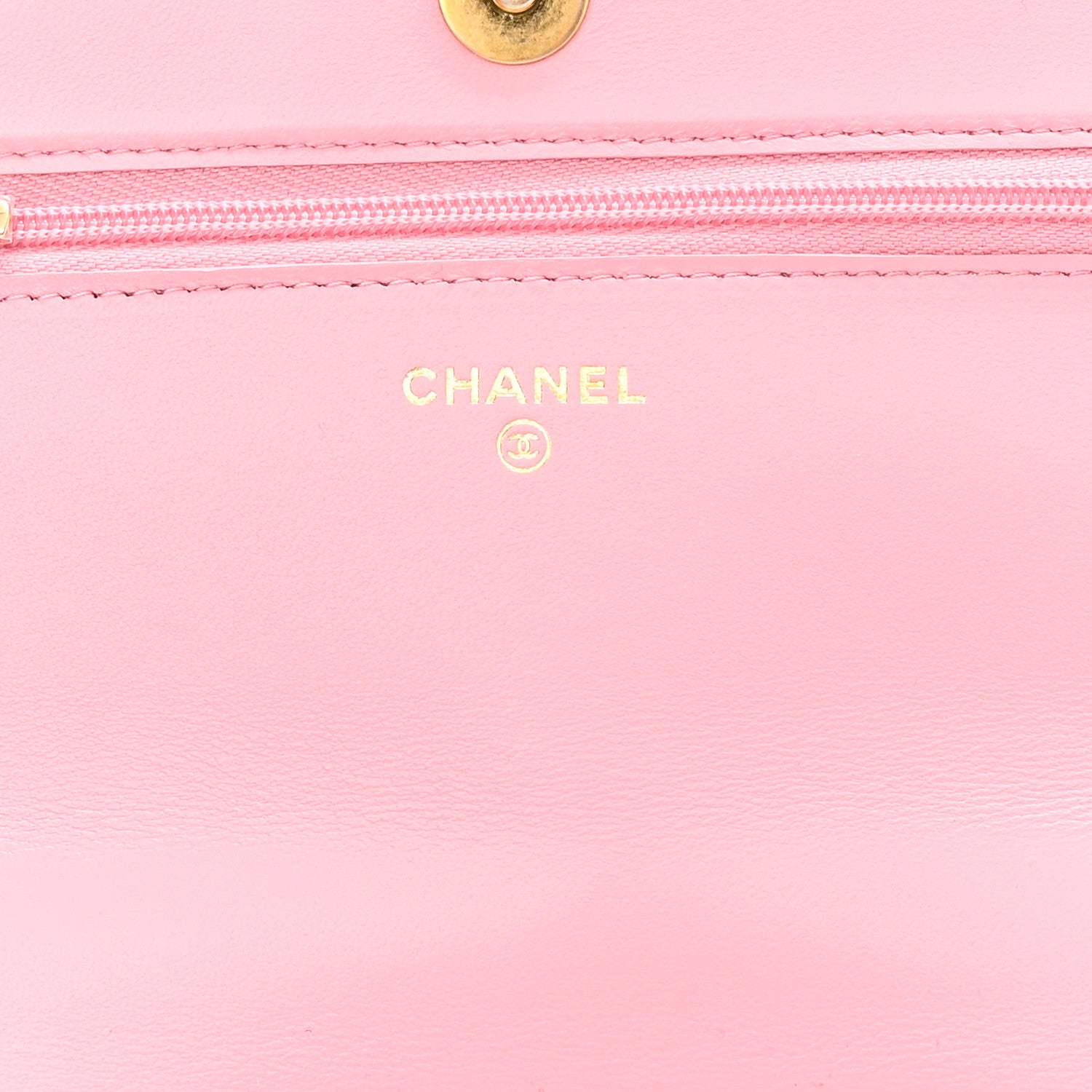 Chanel Lambskin Quilted Pick Me Up Wallet On Chain WOC Light Pink 6 of 11