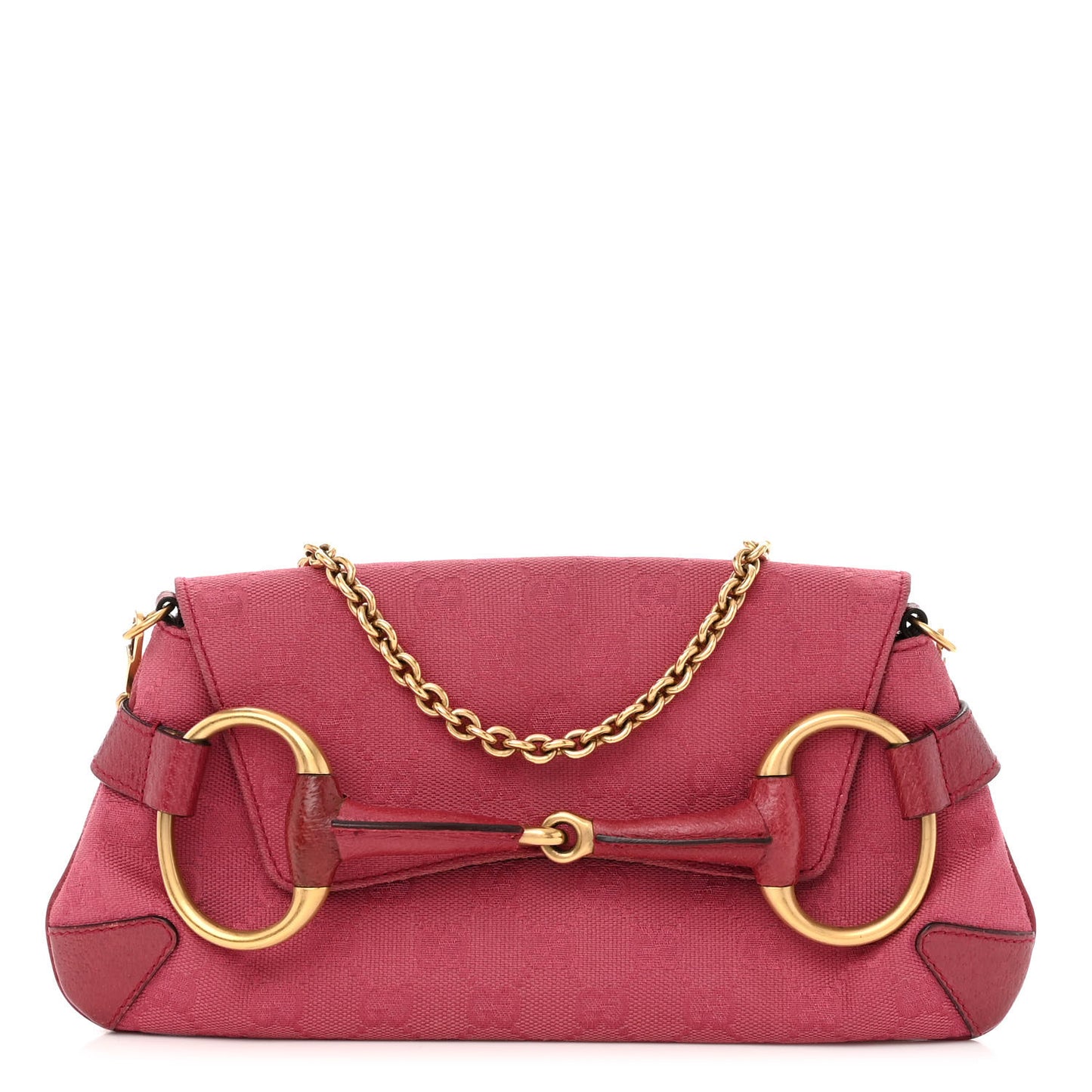Monogram Horsebit Clutch Pink
