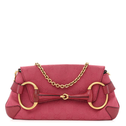 Gucci Monogram Horsebit Clutch Pink 1 of 12